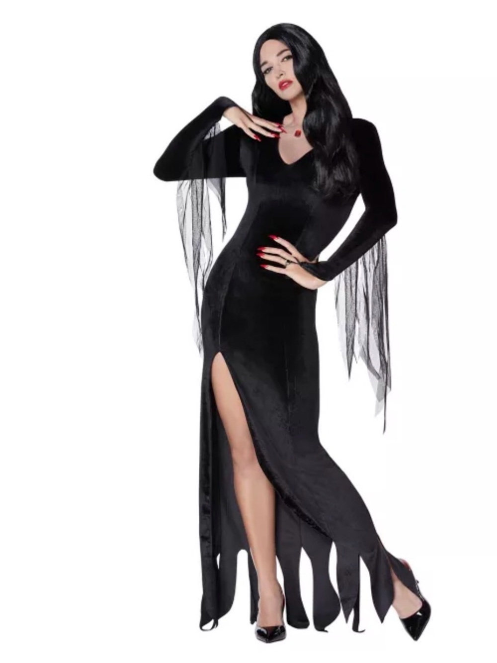 Adult Morticia Addams Costume - The Addams Family Sz XS Cosplay Halloween